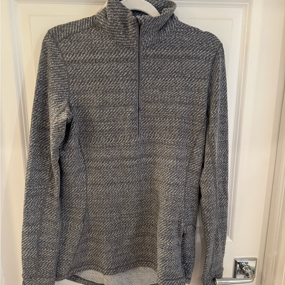 Lululemon Jacket Outrun 1/2 Zip Pullover Grey Hazy Heather Rulu Running